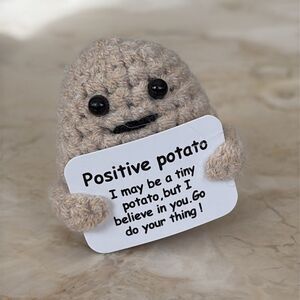 NEW! Positive Potato Motivational Emotional Support Crochet Ornament